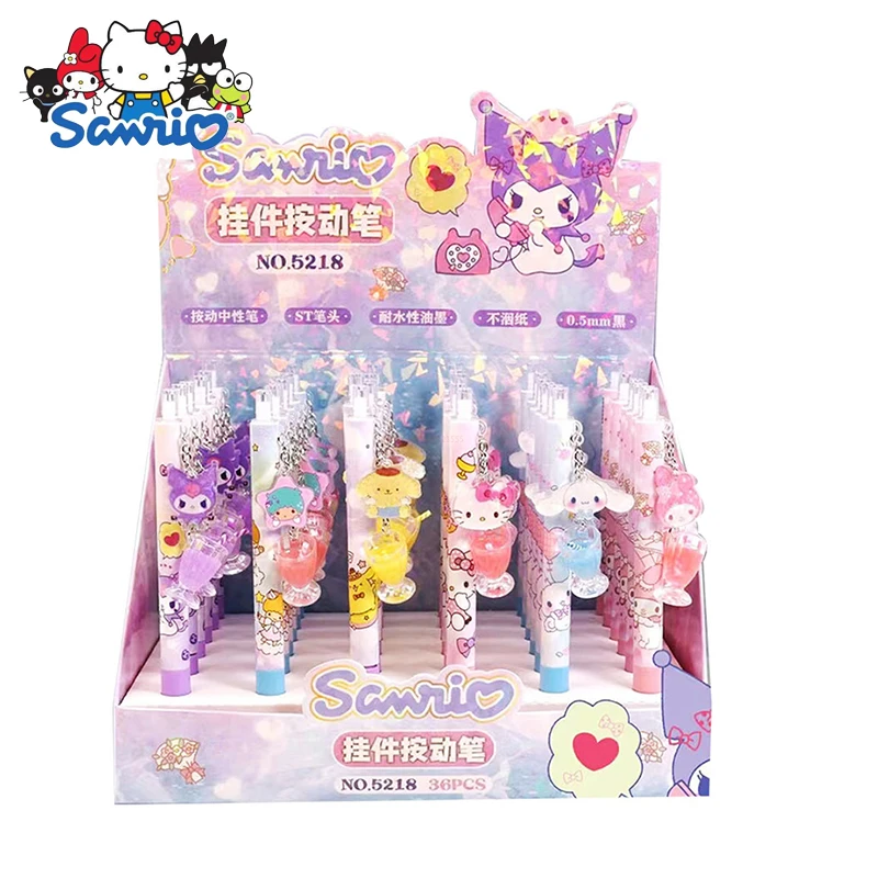 

Гелевая ручка Sanrio Kuromi Melody с мультяшным рисунком, 6-36 шт., оптовая продажа, черные чернила