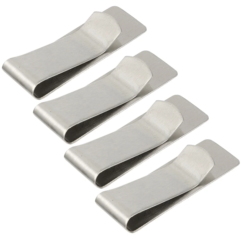 

Bill Folder Cards Storage Clip Office Paper Clips Small Money Fixing Clamp Stainless Retro Purses
