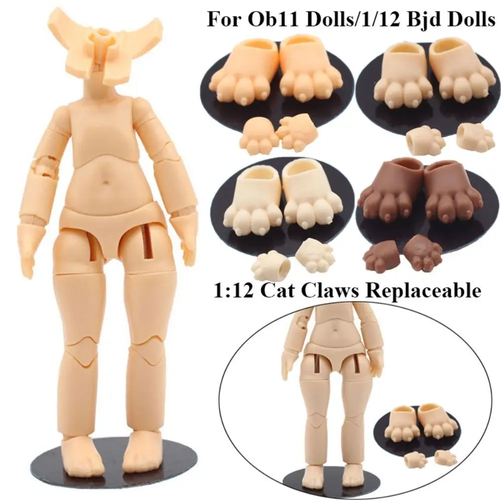 

Аксессуары для куклы YMY 1:12, кошачьи когти, новинка, 4 цвета, пластиковая кукла, милая обувь, кукла ГСК Дод, кукла Ob11/1/12 Bjd кукла