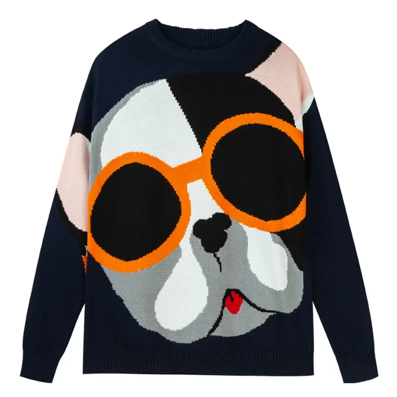 2022 New for Autumn Cartoon Pattern Mens Crew-neck Sweater Men Long Sleeve Boutique Clothing Warm and Comfortable Sweater