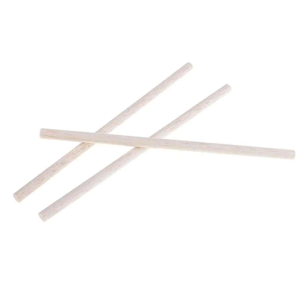 2X 10 Pieces Balsa Wood Unfinished Round Stick Dowel Rod DIY Craft 200mm
