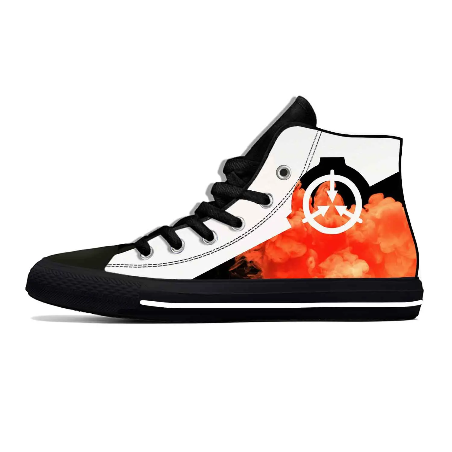 

Аниме мультфильм манга SCP безопасная содержимая Защитная Повседневная Тканевая обувь высокие Легкие дышащие кроссовки с 3D принтом для мужч...