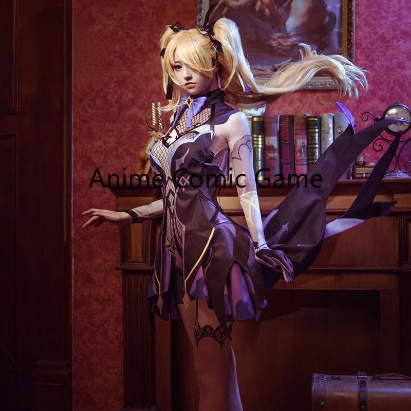 Женский костюм для косплея Game Genshin Impact парик обувь наряды в стиле аниме