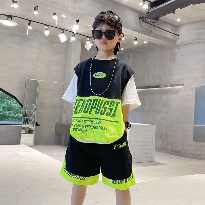 2 шт./компл. для маленьких мальчиков комплекты одежды новые детские летние