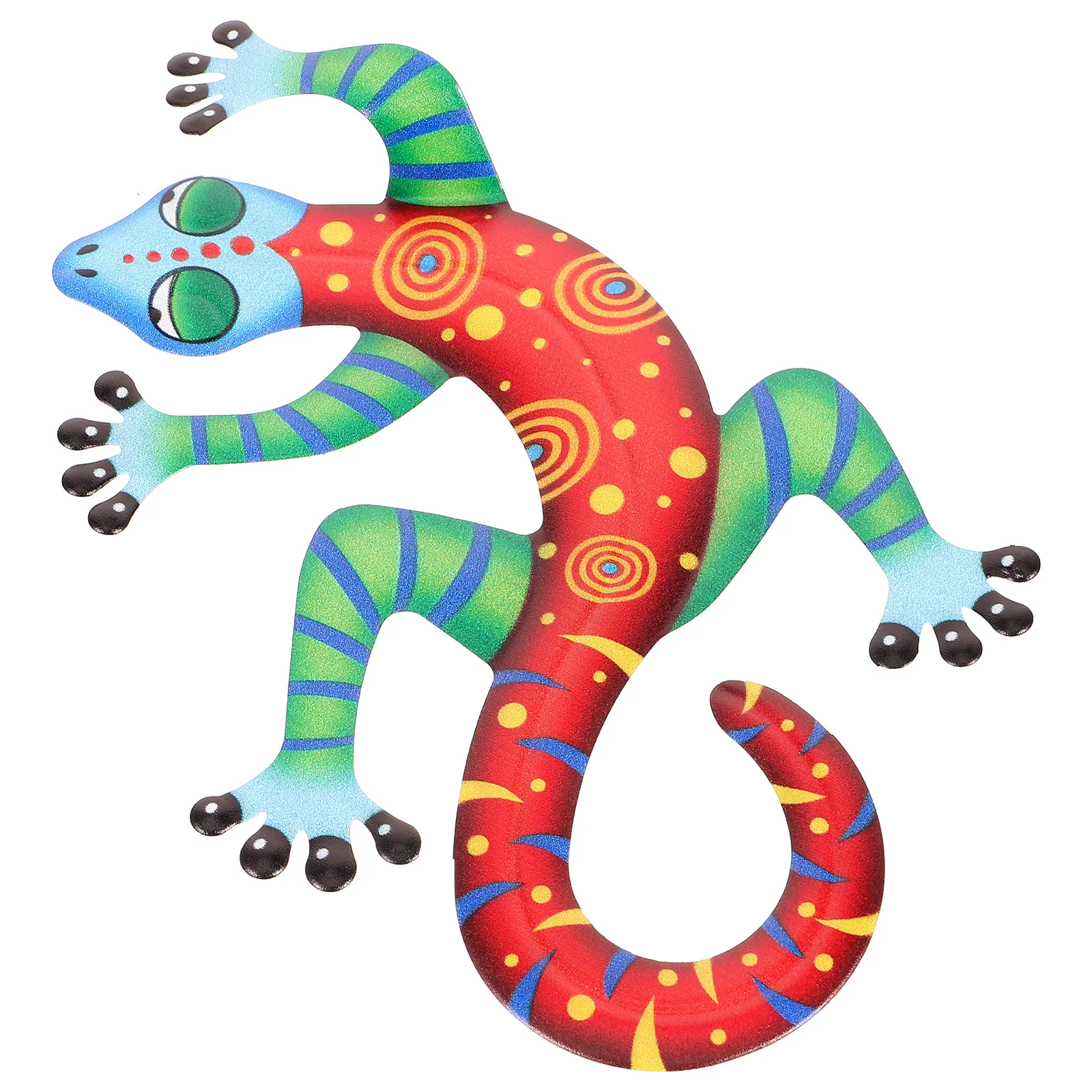 

Country Decor Garden Gecko Decoration Iron Adornment Statue Craft Ornament Wall Colorful
