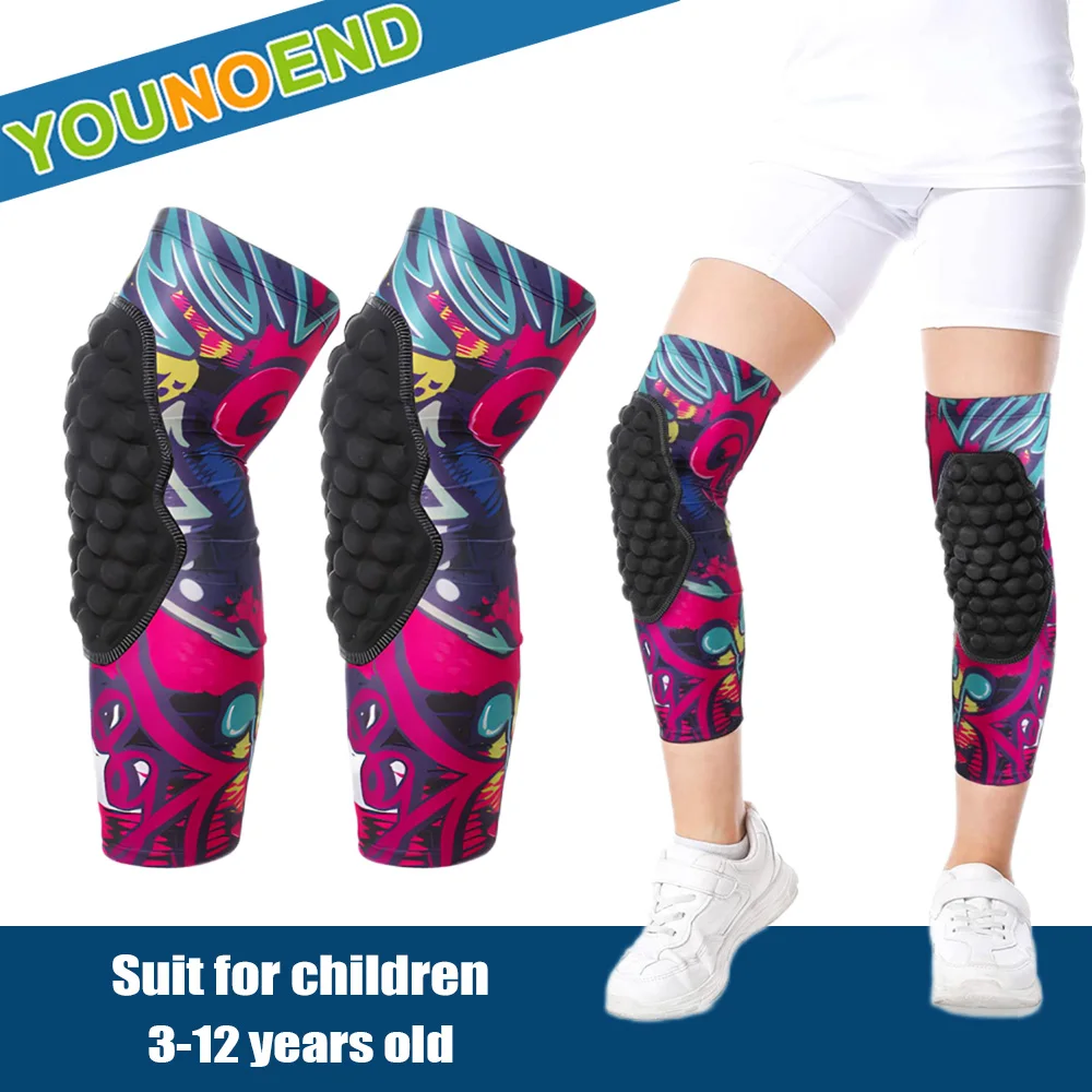 1Pair Youth Children Sports Anti-Collision Knee Pads Elastic