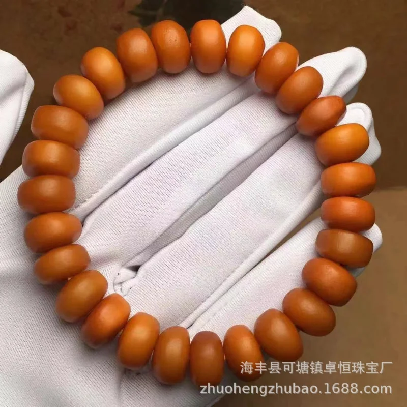 Руда Янтарь Русский пчелиный воск Старый мед Браслет на пуговицах Трехмерный