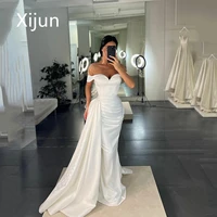 xijun ivory sweetheart asymmetric ruffled evening gowns bodycon dignified party off the should gowns prom dresses robe de soiree