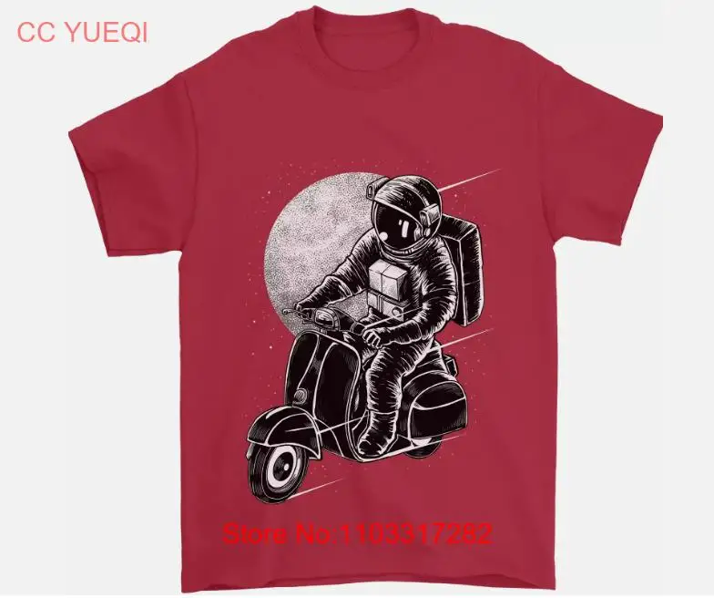 Мужская футболка Astro Scooter Spaceman Biker Motorcyle MOD