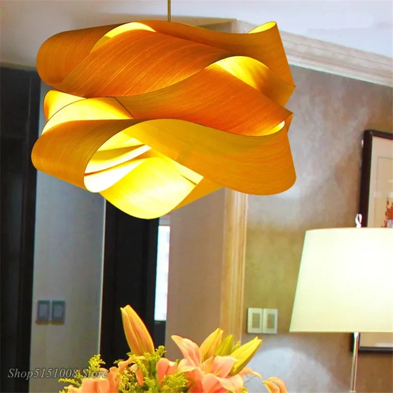 Скандинавские деревянные подвесные лампы Winfordo бамбуковые креативные Настенные