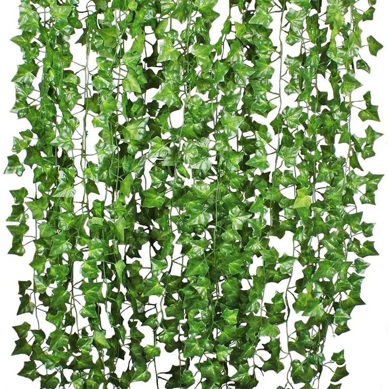 Искусственная гирлянда из листьев, 2,2 м, искусственная Виноградная лоза, устойчивая к УФ-лучам, для домашнего декора