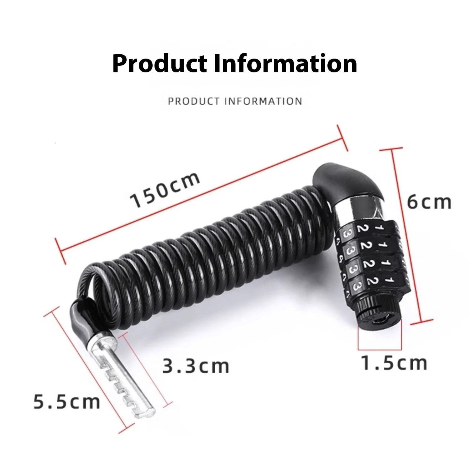 Велосипедный замок стальной трос цепь пароль безопасности 4-значный