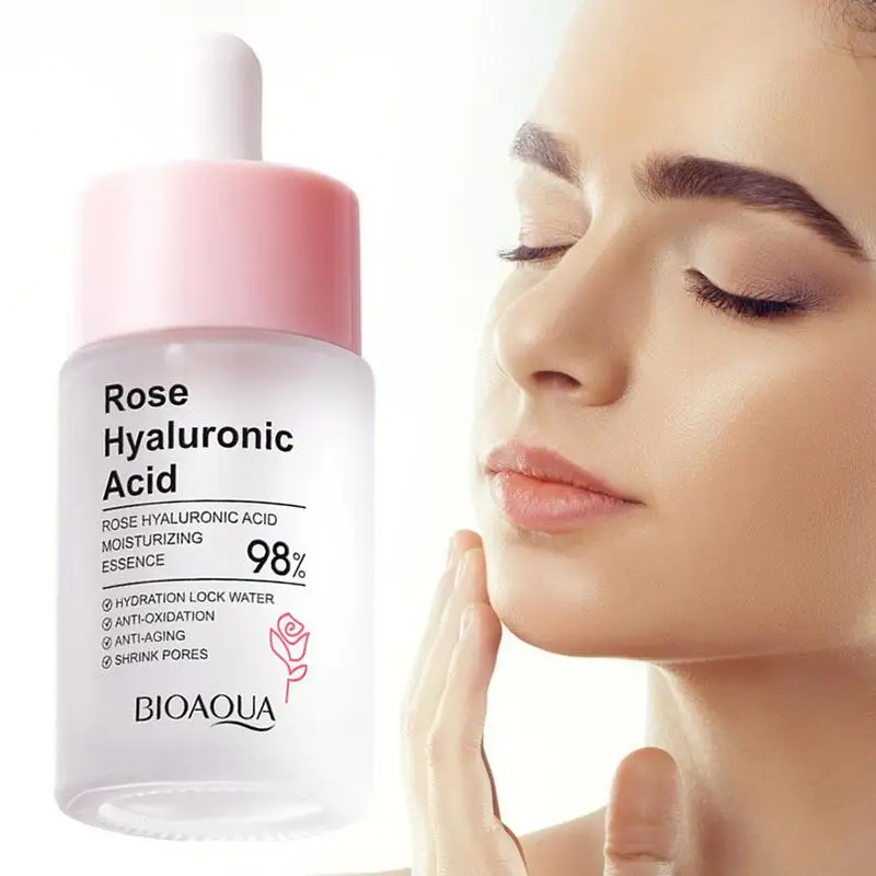 

Rose Face Serum 30ml Hyaluronic Acid Extract Facial Serum Anti Aging Antioxidant Brighten Shrink Pores Skin Care Beauty Health