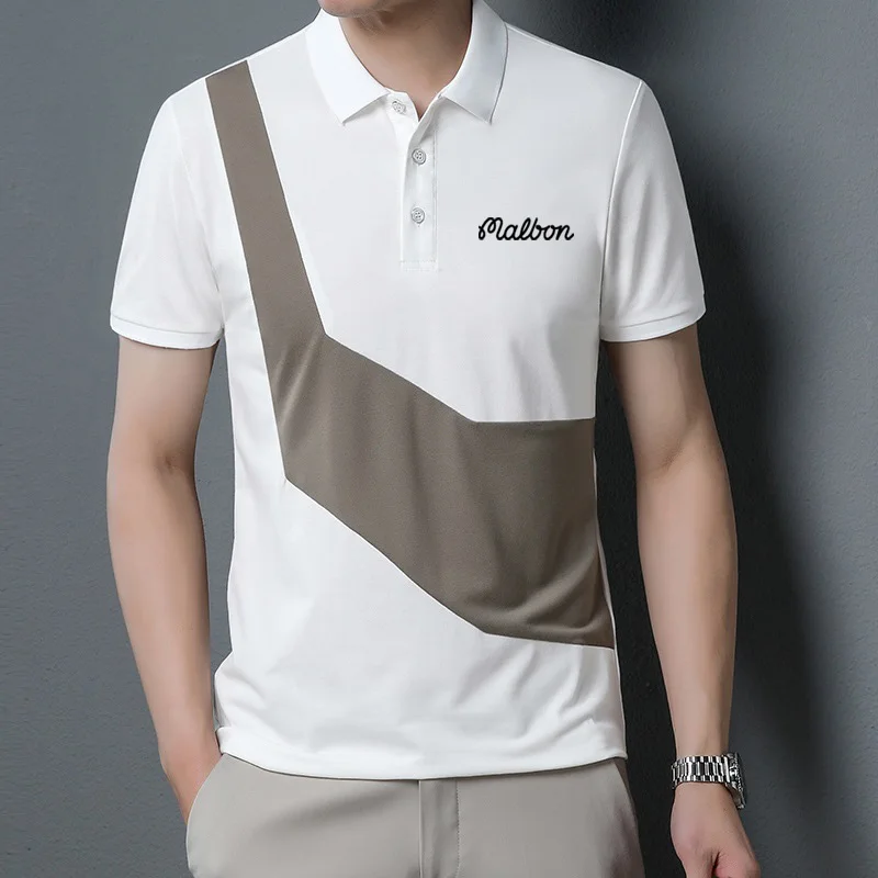 Men's Golf Shirt Short Sleeve T-shirt Men's Sweatshirt Quick drying Summer Embroidery LOGO