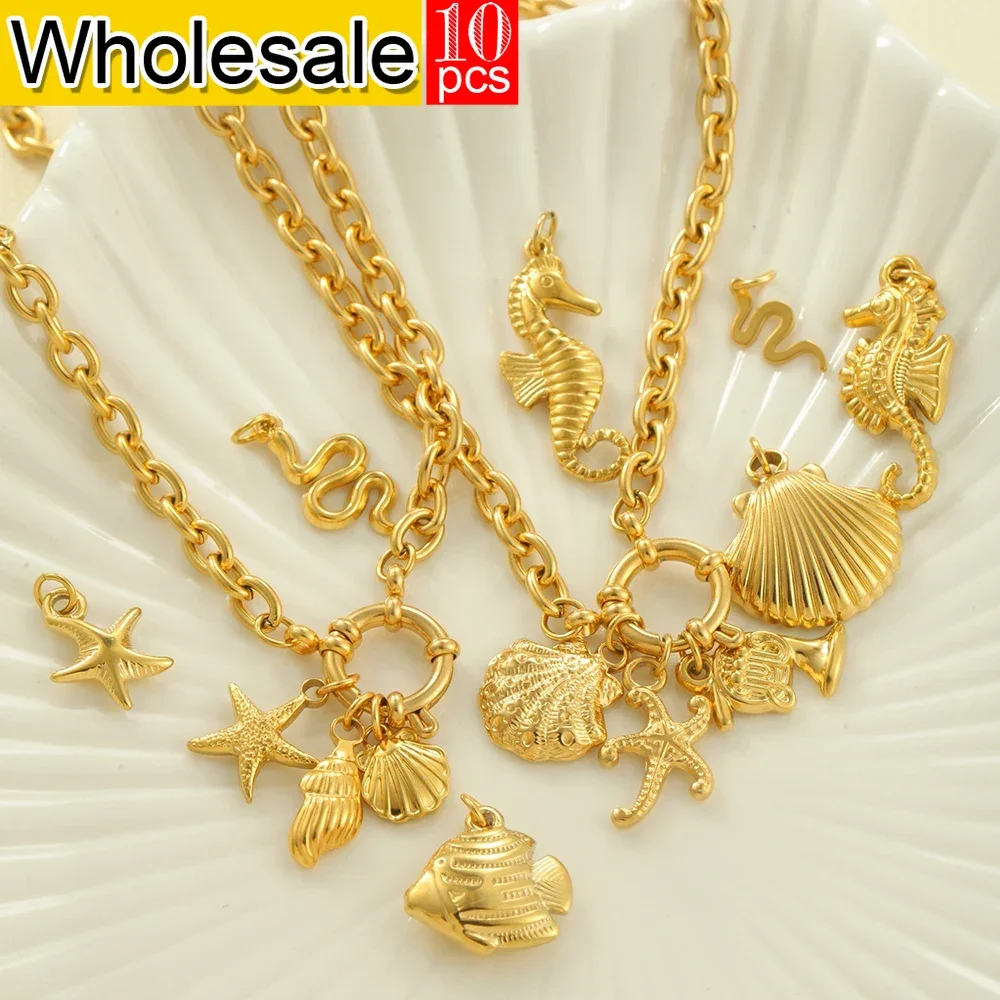 10 шт. Женский чокер из нержавеющей стали