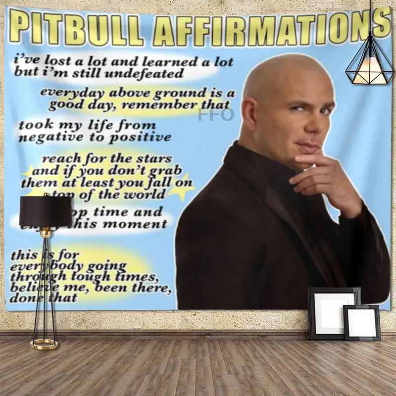 декор комнаты。декор на стену。макраме.хиппи Mr 305 Pitbull по всему миру гобелен в