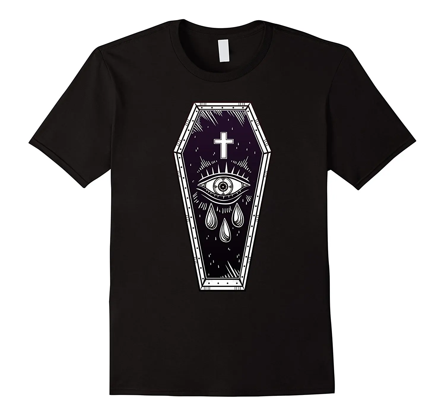 

Fashion Hot sale Coffin Flash Tattoo Tshirt - Pop Art Spooky Tee - Stay Weird Tee shirt men short sleeve t-shirt