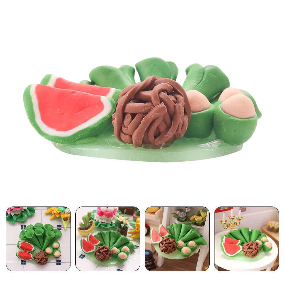 

Miniature Fruit Plate Model Decor Mini House Decor Doll House Accessories