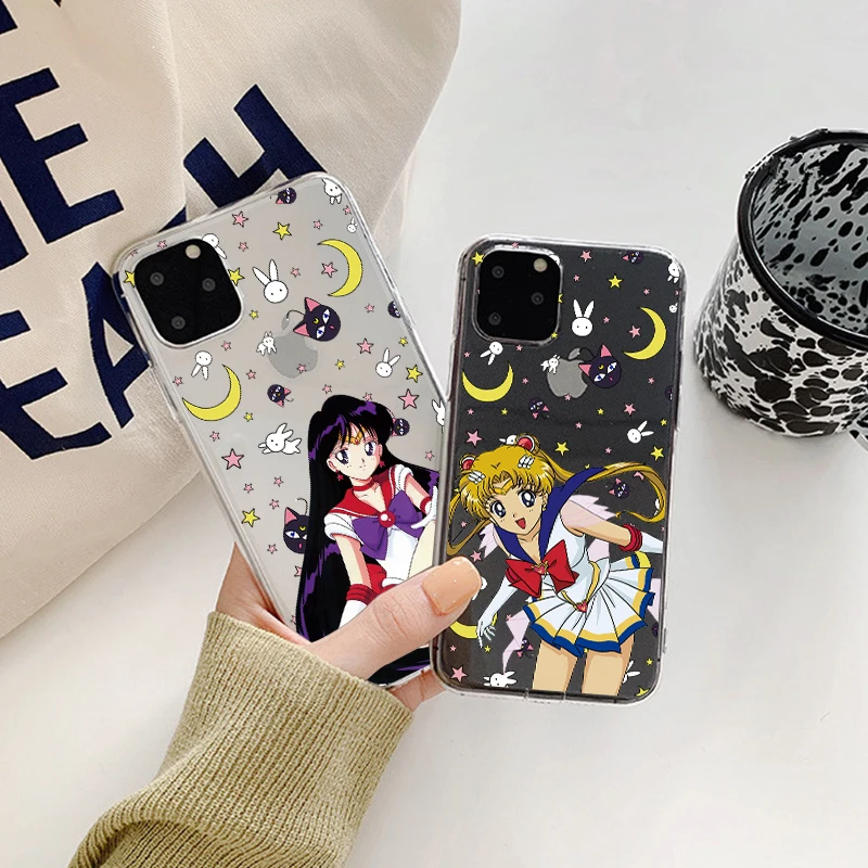 Аниме Сейлор Мун чехол для Samsung Galaxy S22 S21 S20 FE S10E S10 S9 S8 S7 Edge Note 8 9 10 Lite Pro Plus 20 Ultra Крышка