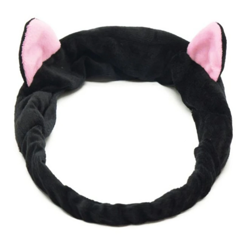 

for Cat Ear Headband Women Hair Band Wash Shower Make Up Elastic Band On fo
