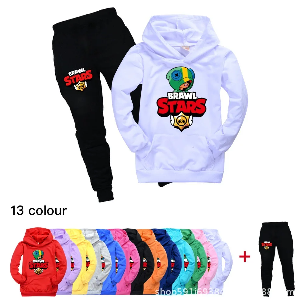 

New 2-16Years Children's Clothing Sets cartoon star Hoodies+ Pants Suit Sweatshirt Teens Girls Boys Clothes Spring Fall Clothes