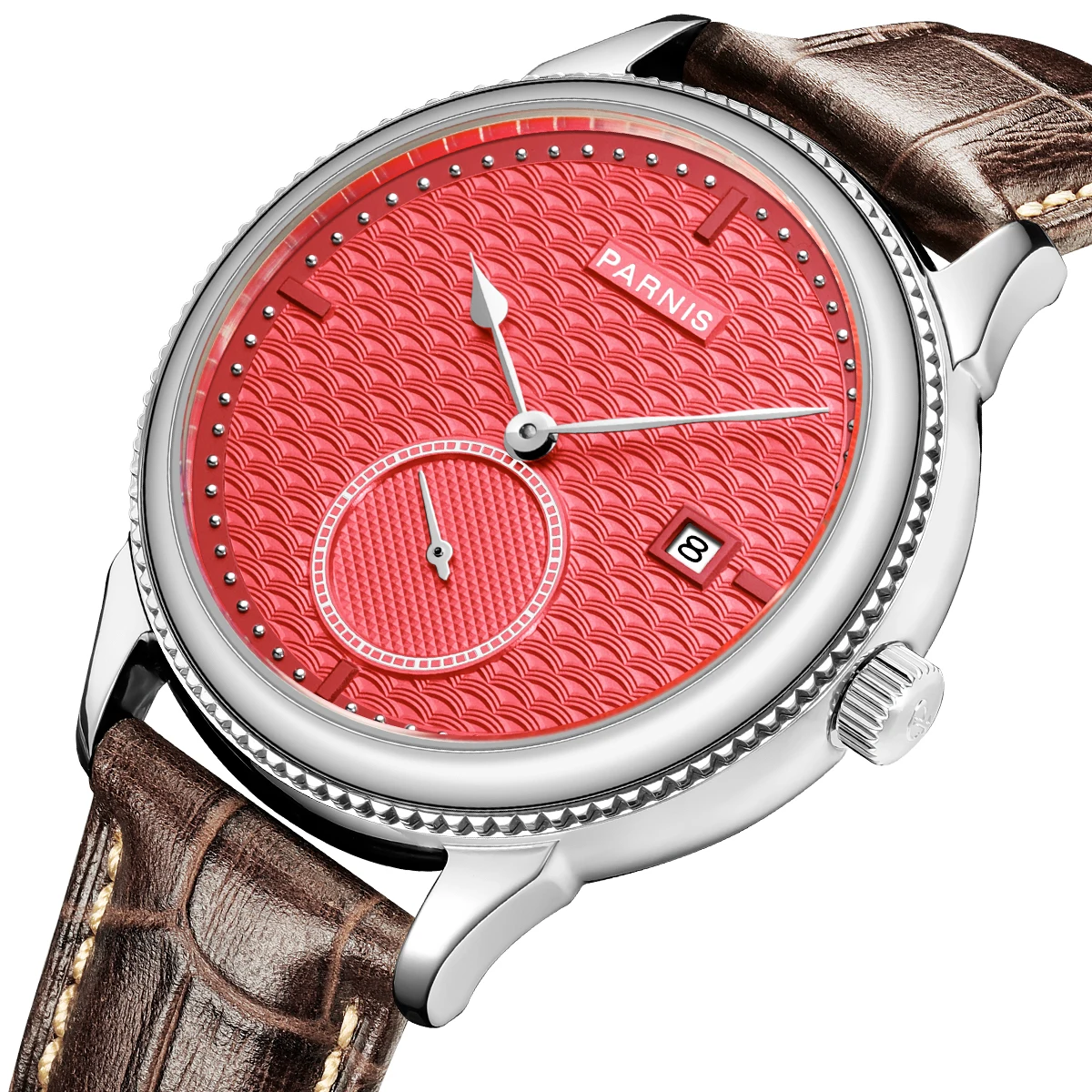 

Мужские автоматические механические часы с календарем и ремешком из нержавеющей стали, 42 мм