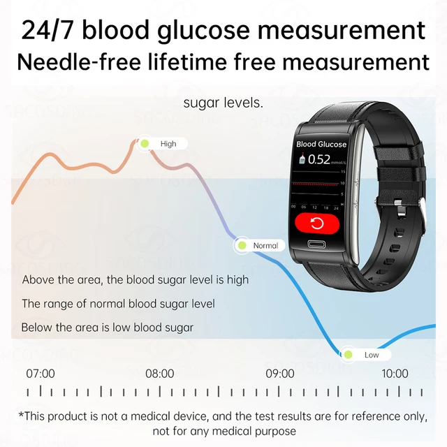 2023 Blood Sugar Smart Watches Men ECG+PPG Heart Rate Blood Pressure Fitness Bracelet IP68 Waterproof Smartwatch For Android ios 3