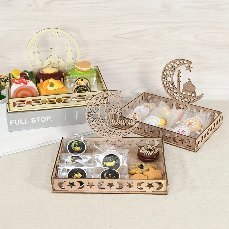 

Деревянный лоток для еды Eid Mubarak женский для дома исламский Рамадан Kareem мусульманский декор для вечерние Eid Mubarak подарки Eid Al Adha