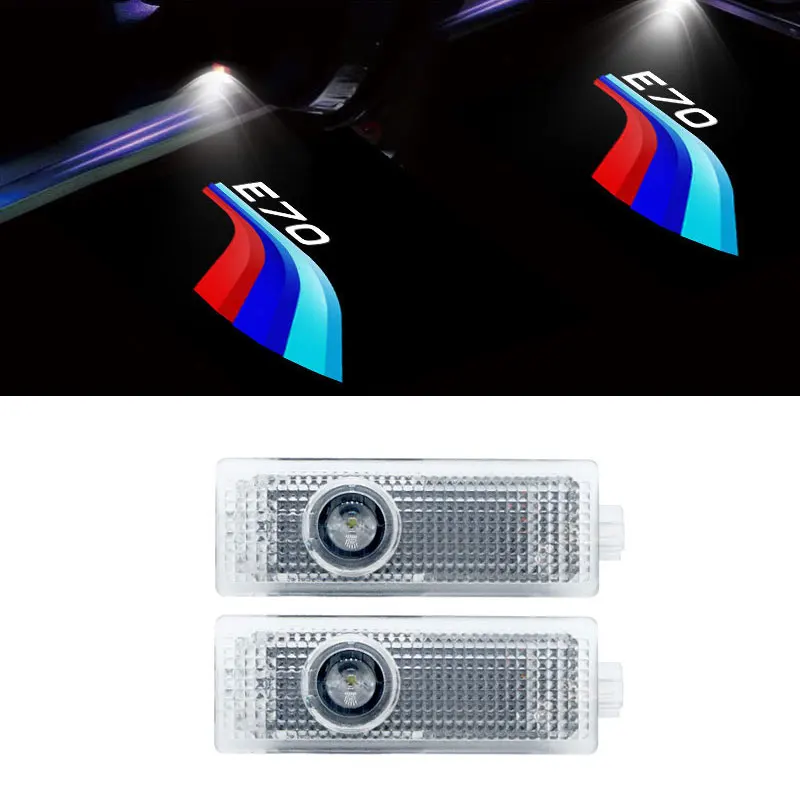 

2Pieces/Set Car Door Welcome Light Led Projector Light HD Shadow Warning Lamp Logo Auto Accessories For BMW E70 X5 Logo