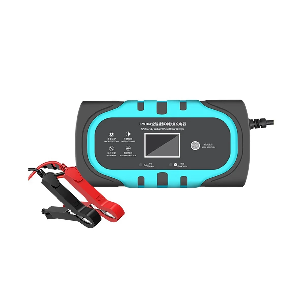 

Car Battery Charger 10A 12V Auto Smart Battery Charger with LCD Touch Screen Display Repair Chargers, US Plug
