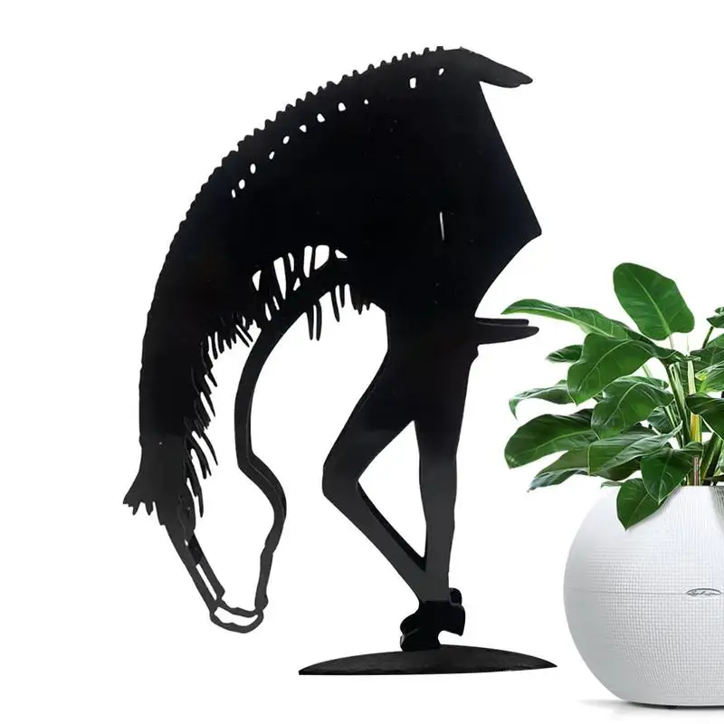 

Horse Metal Sculpture Foraging Horse Statue Simple Metal Art Foraging Horse Decoration Metal Home Decoration Christmas Gift