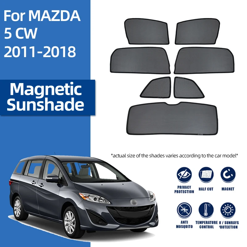 

Для Mazda 5 CW 2011-2018 Mazda5 Переднее лобовое стекло Автомобильный солнцезащитный козырек Заднее детское боковое окно Солнцезащитный козырек Магнитная занавеска