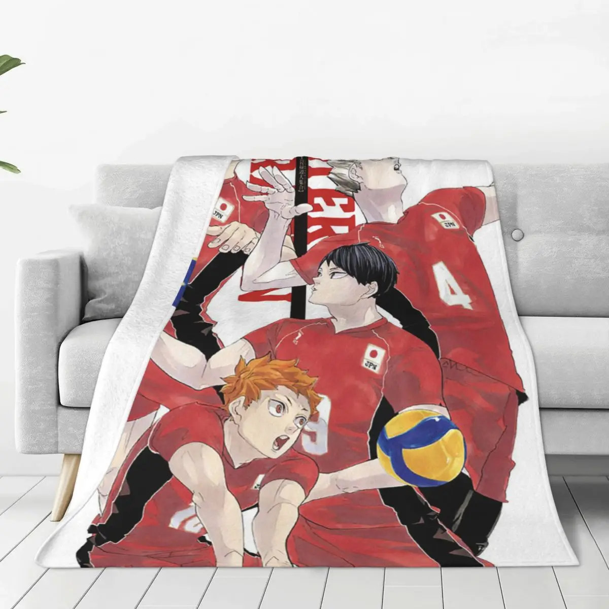 

Haikyuu Volleyball Blanket Japanese Anime Flannel Funny Warm Throw Blankets for Bedspread Textile Decor