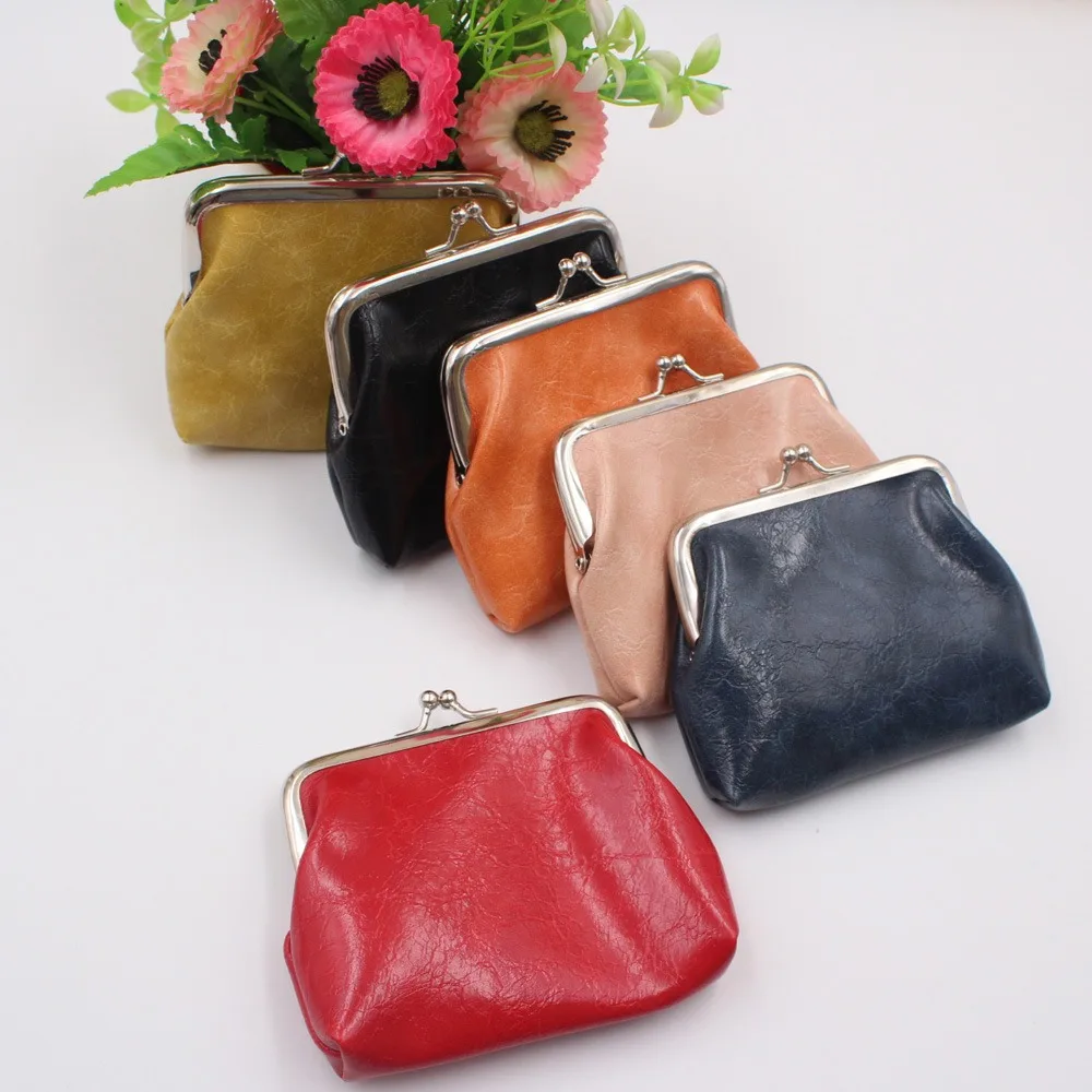 

Женский кошелек из вощеной кожи, с отделением для монет