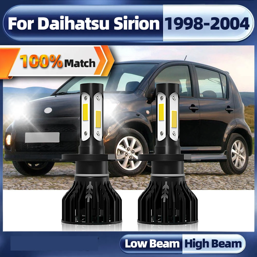 

H4 Led Headlight Bulb LED Car Light CSP Chip Auto Lamp 12V 120W 6000K 20000LM For DAIHATSU Sirion 1998-2000 2001 2002 2003 2004