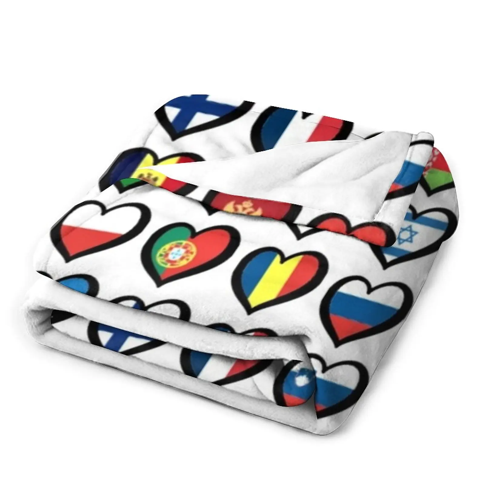 Утяжеленное одеяло с изображением флагов сердец
