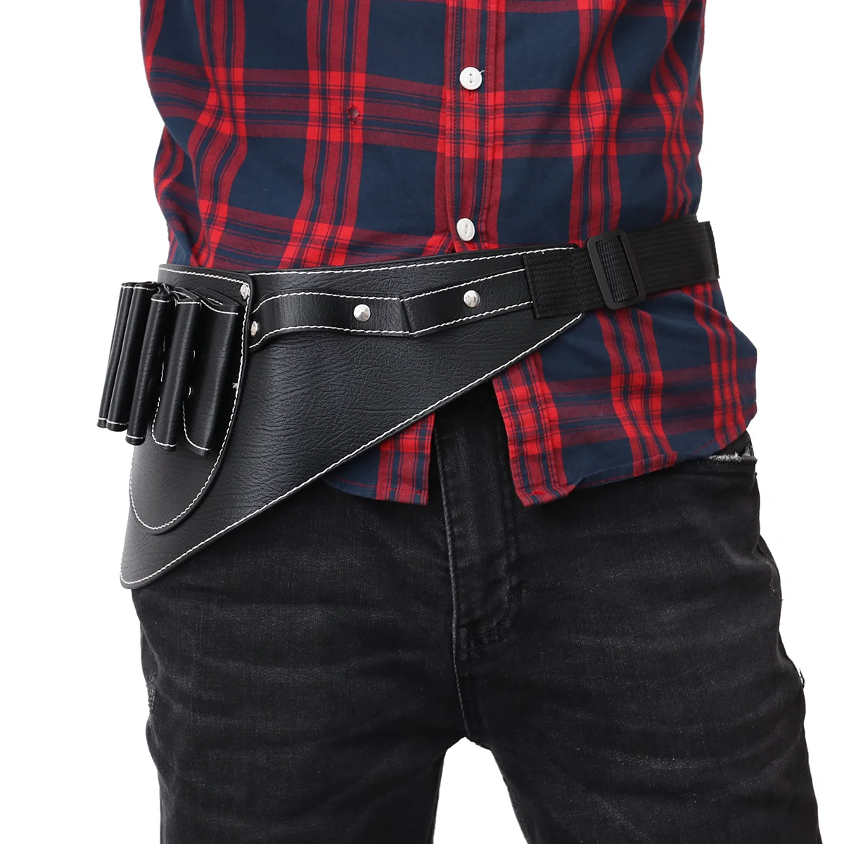 

Shears Holder Hairdresser Scissors Bag Pro Barber Scissors Waist Pack (Black)