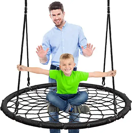 

Swing for Kids Outdoor, 40” Round Saucer Swing for Tree