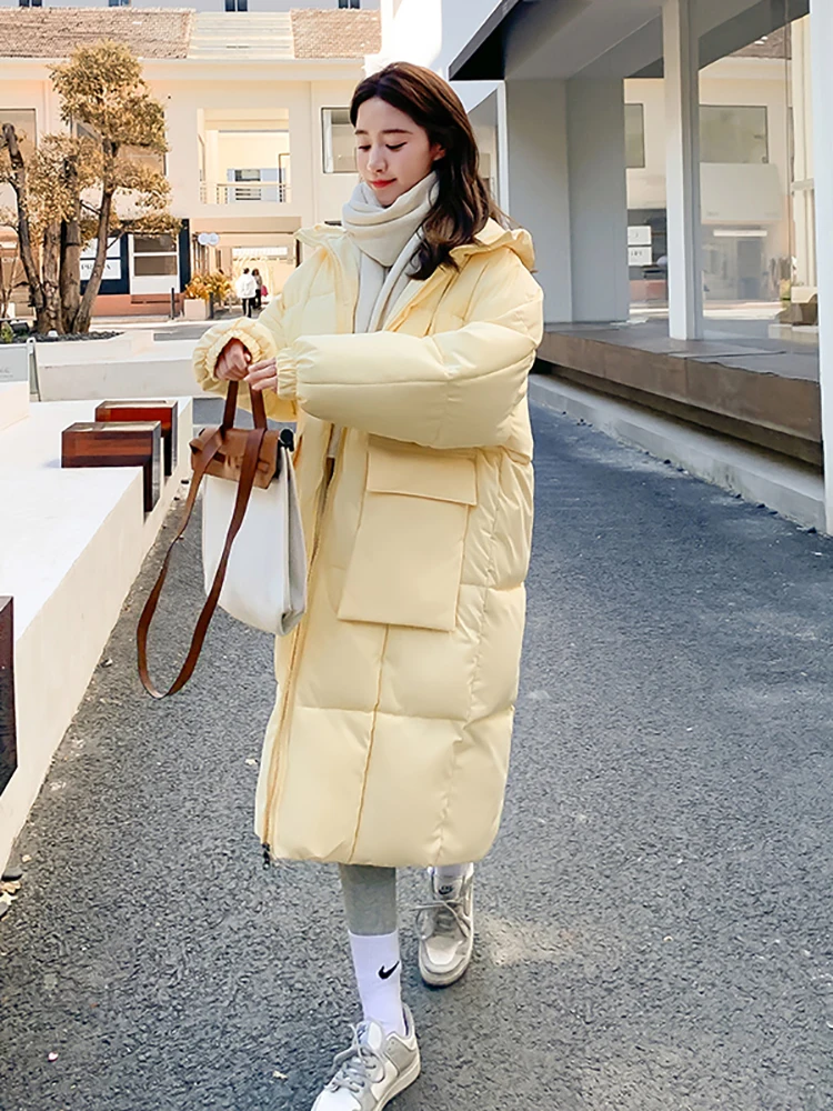 AOSSVIAO Long Parkas Winter Puffer Jacket Women 2022 Thicken Warm Bubble Coat Oversized Outerwear Korean Autumn Casual Jackets