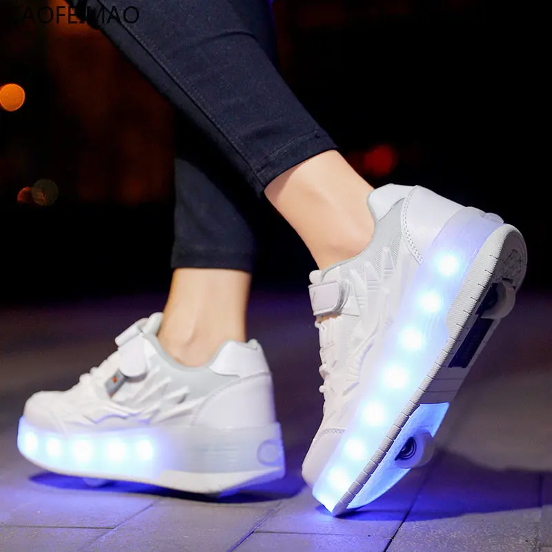 светящиеся кроссовки для девочек с зарядкой