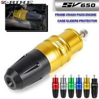 motorcycle cnc exhaust frame sliders crash pads falling protector for suzuki sv650 2013 20014 2015 2016 2017 2018 2019 2020 2021