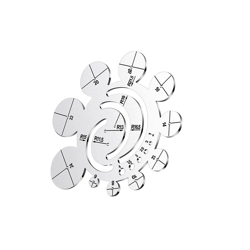 Круглые инструменты для резки кожи металлическая угловая линейка круг рукоделия