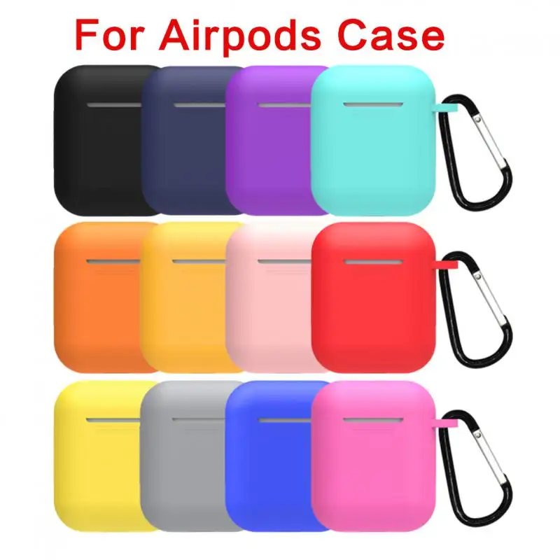 

Мягкие силиконовые чехлы для Apple Airpods 1/2, защитный чехол для беспроводных наушников Apple Air Pods, зарядная коробка, сумки для Airpods