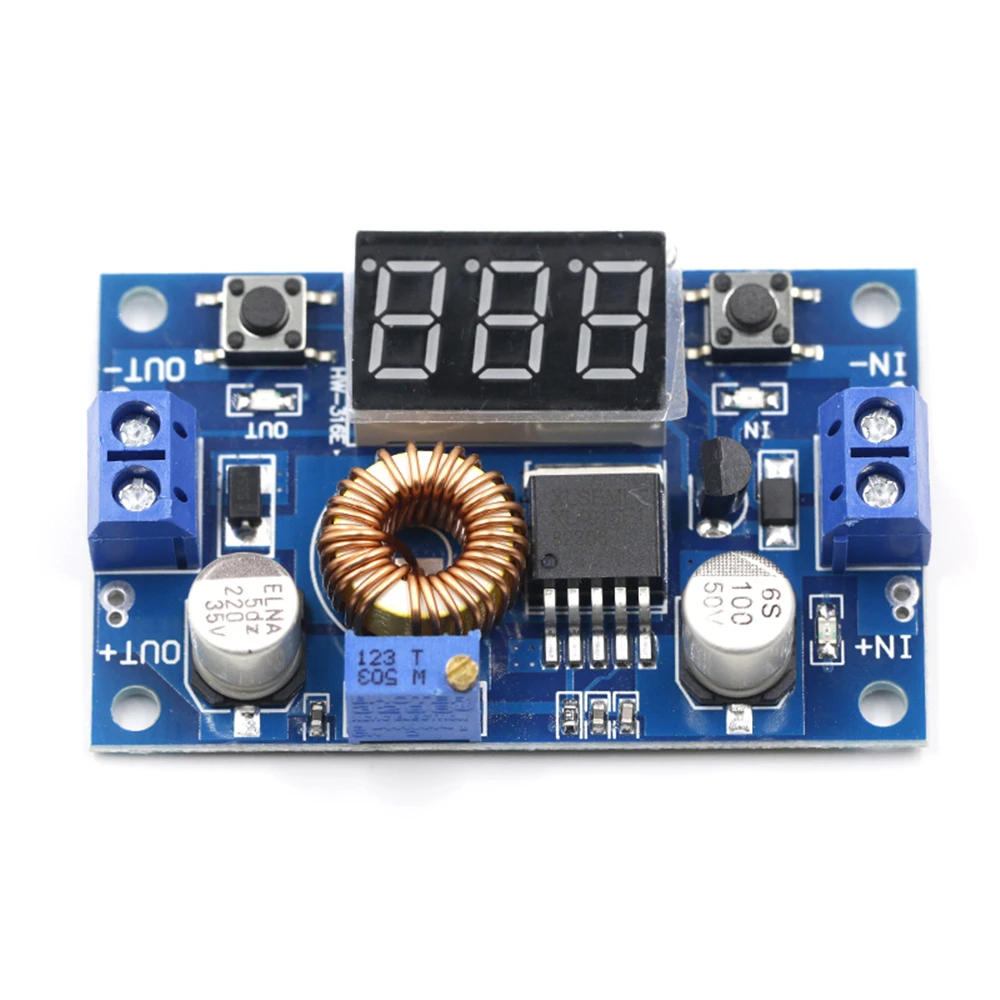 

5A 75W XL4015 DC-DC Converter Adjustable Step-Down Module 4.0-38V to 1.25V-36V DIY Adjustable Power Supply