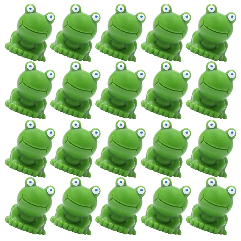 

30 Pcs Little Frog Ornament Cake Decorating Frogs Decorations Flowerpot Figurines Miniature Animal Resin