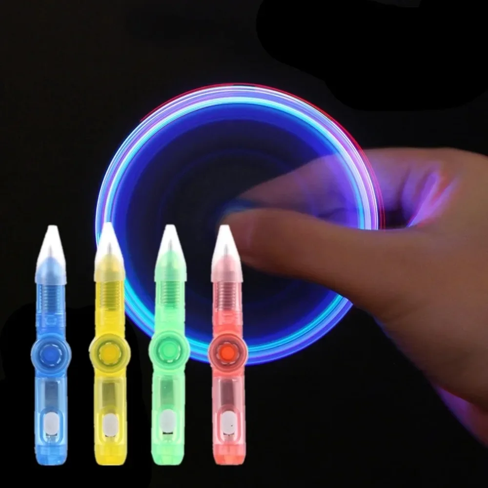 

Novelty Rotating Fidget Spinner Toy Led Luminous Gyro Pen Stress Relief Toys for Kids Gel Pen juguetes sensoriales antiestrés