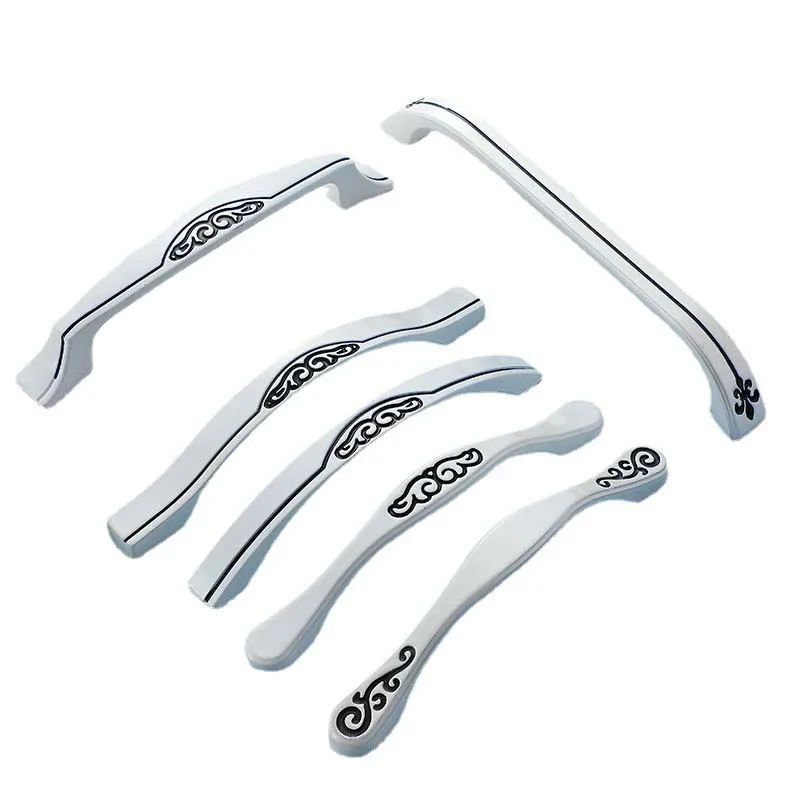 Современная простая кухонная алюминиевая ручка дверная шкаф для мебельных ручек