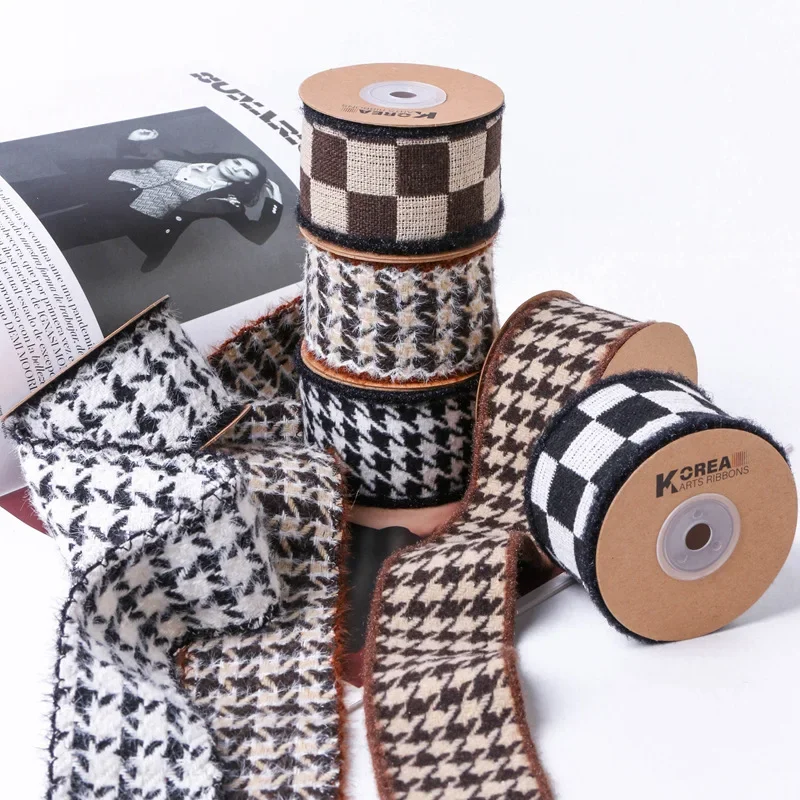 Классический британский стиль с узором гусиные лапки плюшевая окантовка ручная