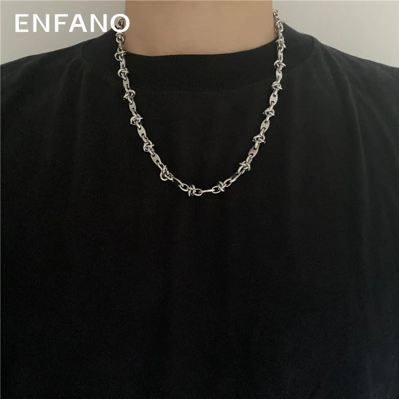 

Enfano Ornament Cross-Border Korean Original Alternative Titanium Steel Stainless Steel Fashion Necklace Net Red Wind Hip-Hop