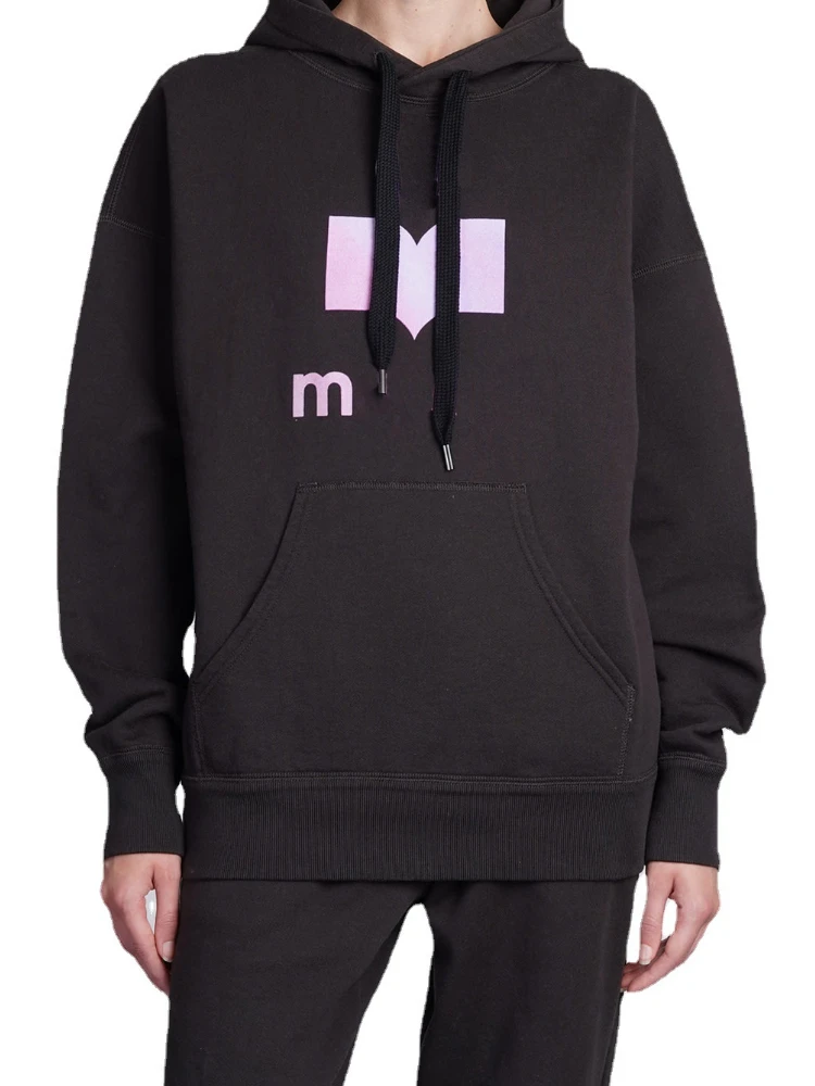 

2022 Spring and Autumn New Solid Color Letter Printing Round Neck Pullover Hoodie Women Casual Long-sleeved Hoodie